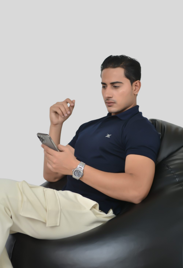 Classic Navy Piqué Polo